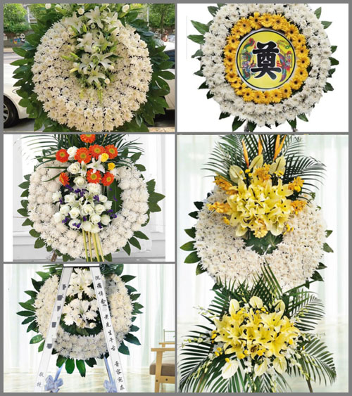 山西晋中灵石县翠峰镇回牛村花圈速递